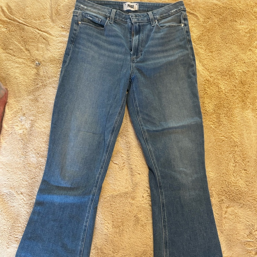 PAIGE Flare Jeans in Classic Blue